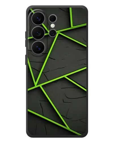 Чехол для Samsung Galaxy S26 Ultra с картинкой «Зеленые геометрические линии» Чехол для Samsung Galaxy S26 Ultra с картинкой «Зеленые геометрические линии»
