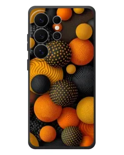 Чехол для Samsung Galaxy S26 Ultra с картинкой «Объемные оранжевые сферы»