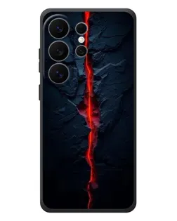 Чехол для Samsung Galaxy S26 Ultra с картинкой «Kрасная лавовая трещина»