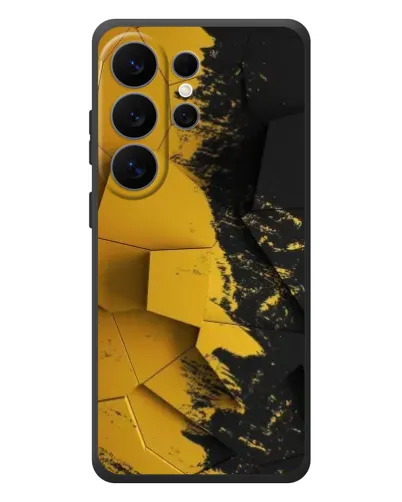 Чехол для Samsung Galaxy S26 Ultra с картинкой «Золотые осколки геометрии» Чехол для Samsung Galaxy S26 Ultra с картинкой «Золотые осколки геометрии»