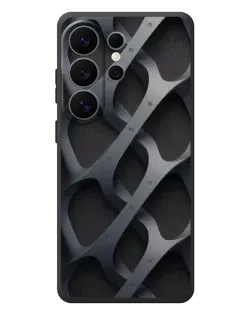 Чехол для Samsung Galaxy S26 Ultra с картинкой «Объемное серое плетение»