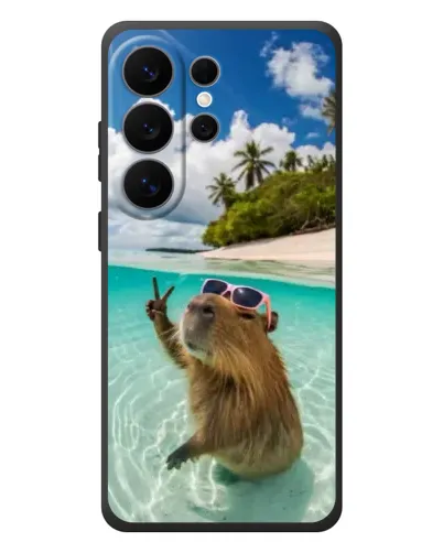 Чехол для Samsung Galaxy S26 Ultra с картинкой «Капибара на море»