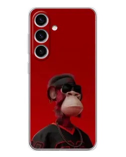 Чехол для Samsung Galaxy S26 с картинкой «Bored Ape в красном» Чехол для Samsung Galaxy S26 с картинкой «Bored Ape в красном»