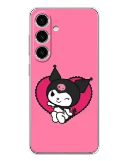 Чехол для Samsung Galaxy S26 с картинкой «Kuromi — любовь в сердце»