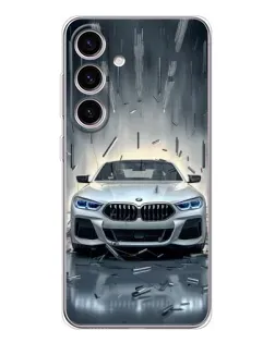 Чехол для Samsung Galaxy S26 с картинкой «BMW в свете фар»