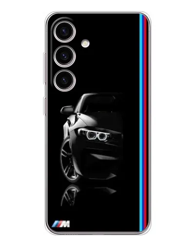 Чехол для Samsung Galaxy S26 с картинкой «Силуэт BMW в темноте»