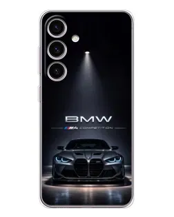 Чохол для Samsung Galaxy S26 з картинкою «BMW крізь нічне місто»