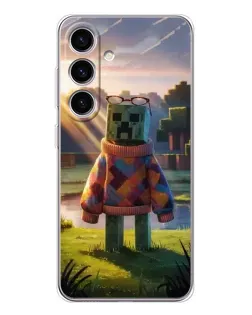 Чехол для Samsung Galaxy S26 с картинкой «Крипер в свитере»