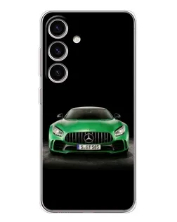 Чехол для Samsung Galaxy S26 с картинкой «Mercedes — неоновый лого»