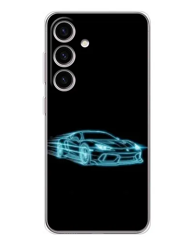 Чехол для Samsung Galaxy S26 с картинкой «Неоновый контур Lamborghini»