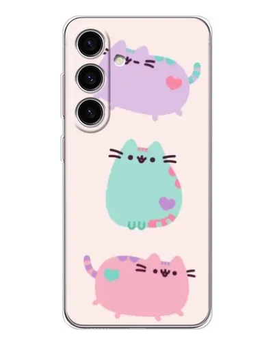 Чехол для Samsung Galaxy S26 с картинкой «Pusheen трио»