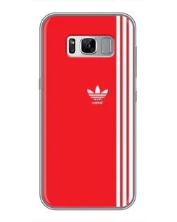 Чехол для Samsung Galaxy S8 Plus (G955) с картинкой «Красный минимализм Adidas»