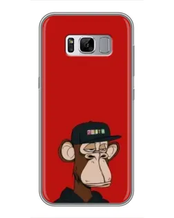 Чехол для Samsung Galaxy S8 Plus (G955) с картинкой «Bored Ape — красный фон»