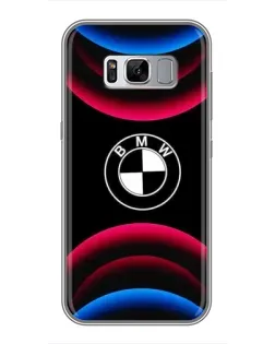 Чехол для Samsung Galaxy S8 Plus (G955) с картинкой «Логотип BMW и неоновые дуги»