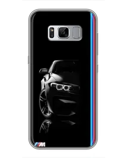 Чехол для Samsung Galaxy S8 Plus (G955) с картинкой «Силуэт BMW в темноте»