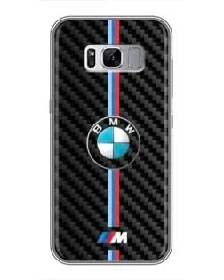 Чехол для Samsung Galaxy S8 Plus (G955) с картинкой «Эмблема BMW и карбон»