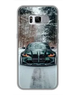 Чехол для Samsung Galaxy S8 Plus (G955) с картинкой «BMW в зимнем лесу»