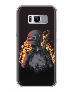 Чехол для Samsung Galaxy S8 Plus (G955) с картинкой «PUBG — огненный силуэт»
