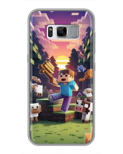 Чехол для Samsung Galaxy S8 Plus (G955) с картинкой «Стив на ферме»