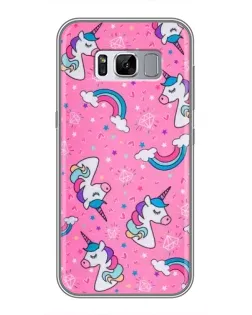 Чехол для Samsung Galaxy S8 Plus (G955) с картинкой «Unicorn паттерн розовый»