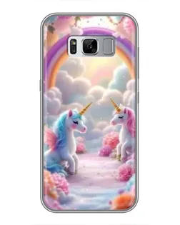 Чехол для Samsung Galaxy S8 Plus (G955) с картинкой «Радуга и единороги»