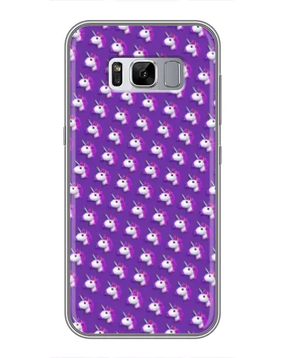 Чехол для Samsung Galaxy S8 Plus (G955) с картинкой «Единороги на фиолетовом» Чехол для Samsung Galaxy S8 Plus (G955) с картинкой «Единороги на фиолетовом»