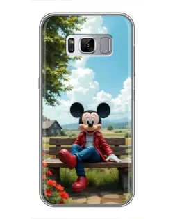 Чехол для Samsung Galaxy S8 Plus (G955) с картинкой «Микки на скамейке»