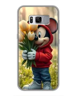 Чехол для Samsung Galaxy S8 Plus (G955) с картинкой «Микки с тюльпанами»