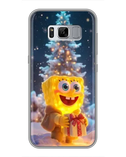Чехол для Samsung Galaxy S8 Plus (G955) с картинкой «Рождественский Спанч Боб»