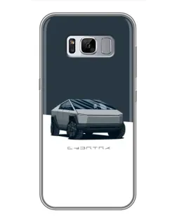Чехол для Samsung Galaxy S8 Plus (G955) с картинкой «Серебристый Cybertruck Tesla»