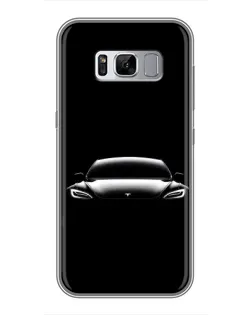 Чехол для Samsung Galaxy S8 Plus (G955) с картинкой «Фары Tesla Night»