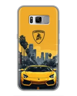 Чехол для Samsung Galaxy S8 Plus (G955) с картинкой «Желтый Lamborghini город»