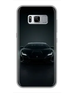 Чехол для Samsung Galaxy S8 Plus (G955) с картинкой «Черный Lamborghini Aventador»