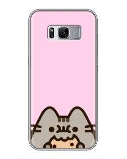 Чехол для Samsung Galaxy S8 Plus (G955) с картинкой «Pusheen и печенье» Чехол для Samsung Galaxy S8 Plus (G955) с картинкой «Pusheen и печенье»