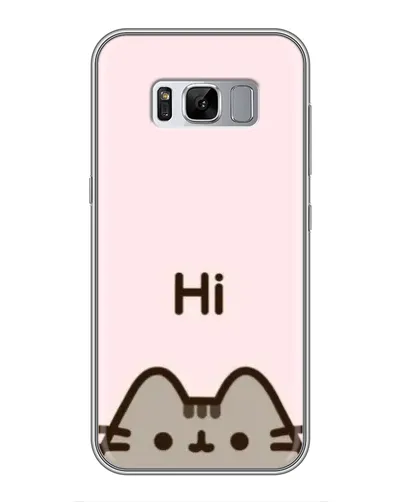 Чехол для Samsung Galaxy S8 Plus (G955) с картинкой «Пушин говорит Hi»