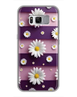Чехол для Samsung Galaxy S8 Plus (G955) с картинкой «Ромашки на фиолетовом»