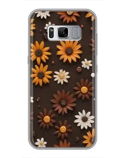 Чехол для Samsung Galaxy S8 Plus (G955) с картинкой «Узор из маленьких подсолнухов»