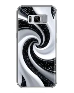 Чехол для Samsung Galaxy S8 Plus (G955) с картинкой «Черно-белая спираль»