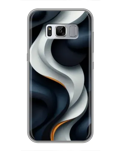 Чехол для Samsung Galaxy S8 Plus (G955) с картинкой «Объемные черно-белые ленты» Чехол для Samsung Galaxy S8 Plus (G955) с картинкой «Объемные черно-белые ленты»