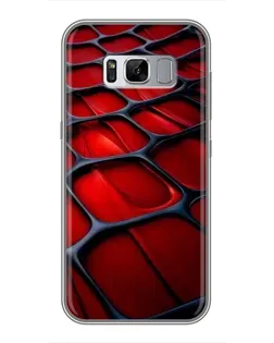 Чехол для Samsung Galaxy S8 Plus (G955) с картинкой «Красная глянцевая сетка»
