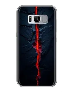 Чехол для Samsung Galaxy S8 Plus (G955) с картинкой «Kрасная лавовая трещина»