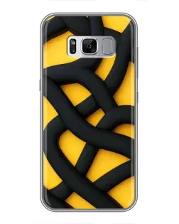Чехол для Samsung Galaxy S8 Plus (G955) с картинкой «Черное желтое переплетение»