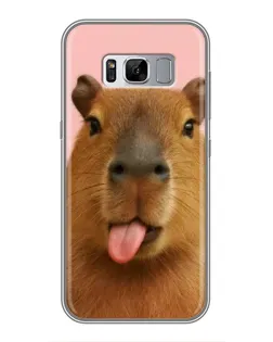 Чехол для Samsung Galaxy S8 Plus (G955) с картинкой «Капибара с языком»