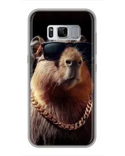 Чехол для Samsung Galaxy S8 Plus (G955) с картинкой «Капибара золотая цепь»