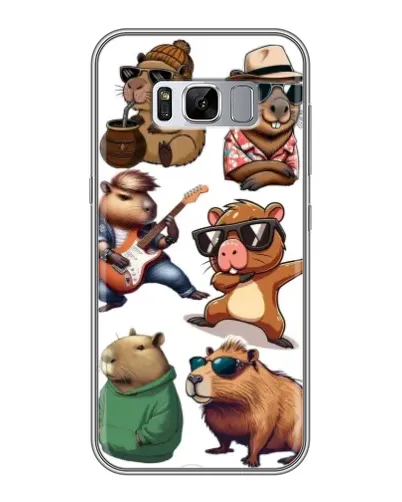 Чехол для Samsung Galaxy S8 Plus (G955) с картинкой «Крутые капибары музыканты» Чехол для Samsung Galaxy S8 Plus (G955) с картинкой «Крутые капибары музыканты»