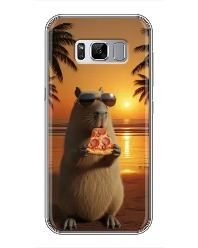 Чехол для Samsung Galaxy S8 Plus (G955) с картинкой «Капибара с пиццей» Чехол для Samsung Galaxy S8 Plus (G955) с картинкой «Капибара с пиццей»