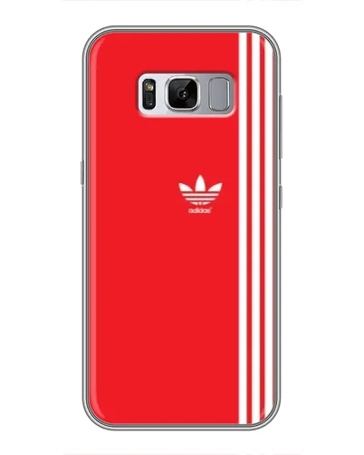 Чехол для Samsung Galaxy S8 (G950) с картинкой «Красный минимализм Adidas»