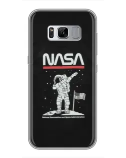 Чехол для Samsung Galaxy S8 (G950) с картинкой «NASA — шагаем по Луне»