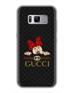 Чехол для Samsung Galaxy S8 (G950) с картинкой «Минни Маус Gucci — черный»