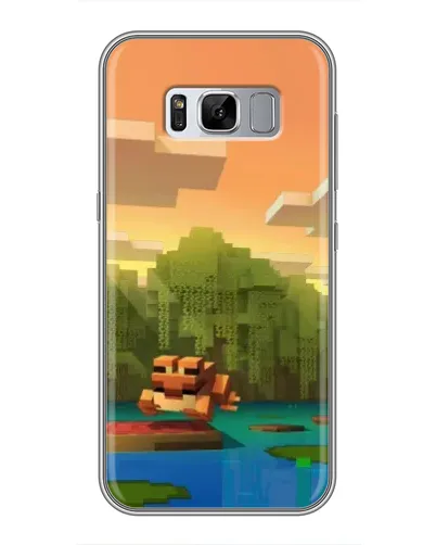 Чехол для Samsung Galaxy S8 (G950) с картинкой «Майнкрафт закат солнца»